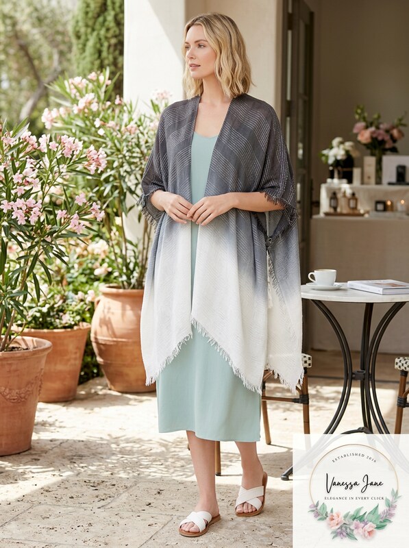 Steve Madden Ombre Metallic-Stripe Boho Wrap & Cover-up One Size