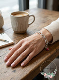 Linked Jewelry Add a Little Luck Double Link Bracelet/Silver
