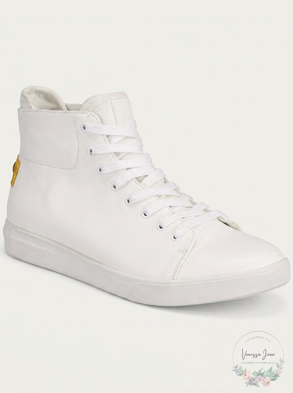 KINGSIDE Mens William High-Top Sneaker Size 9.5 White