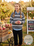 Epic Threads Big Girls Marled Striped Sweater Size Large