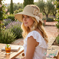 International Concepts Packable Roll-up Sun Visor Hat with Bow