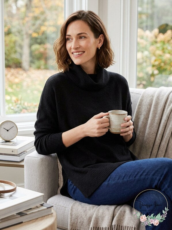Bar III Womens Black Long Sleeve Turtle Neck Sweater,Size XS