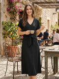 Alfani Beautiful Tie-Front Dress, Size Medium