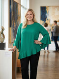 Alfani Women's Plus Size Asymmetrical Bell-Sleeve Top, Size 0X