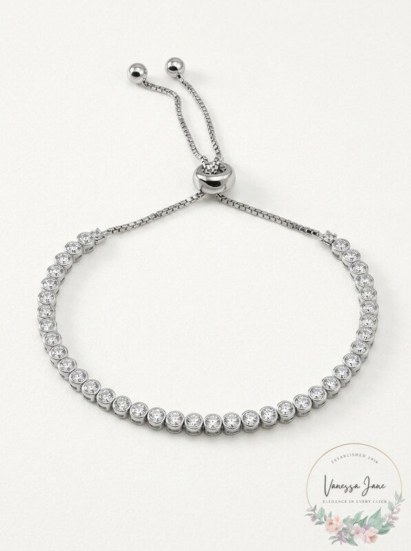 Giani Bernini Cubic Zirconia Bolo Bracelet in Sterling Silver