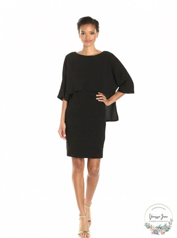 Adrianna Papell Women's Draped Blouson Sheath Dress,Size 6