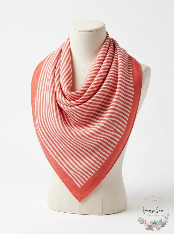Michael Kors Petite Stripe Square Scarf, One Size
