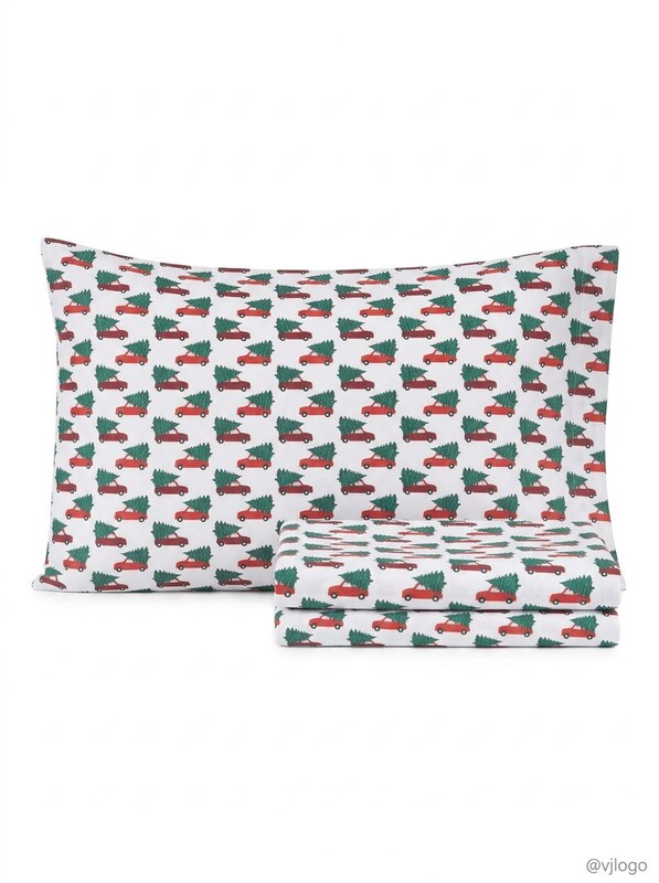 Holiday Microfiber 3 PC Twin Sheet Set Bedding