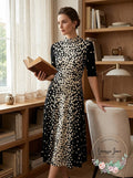 Alfani Dot-Print Tie-Neck Dress Black and White, Size Small