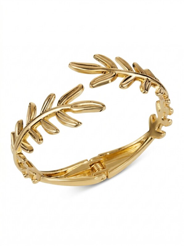 Charter Club Gold-Tone Leaf Cuff Bracelet
