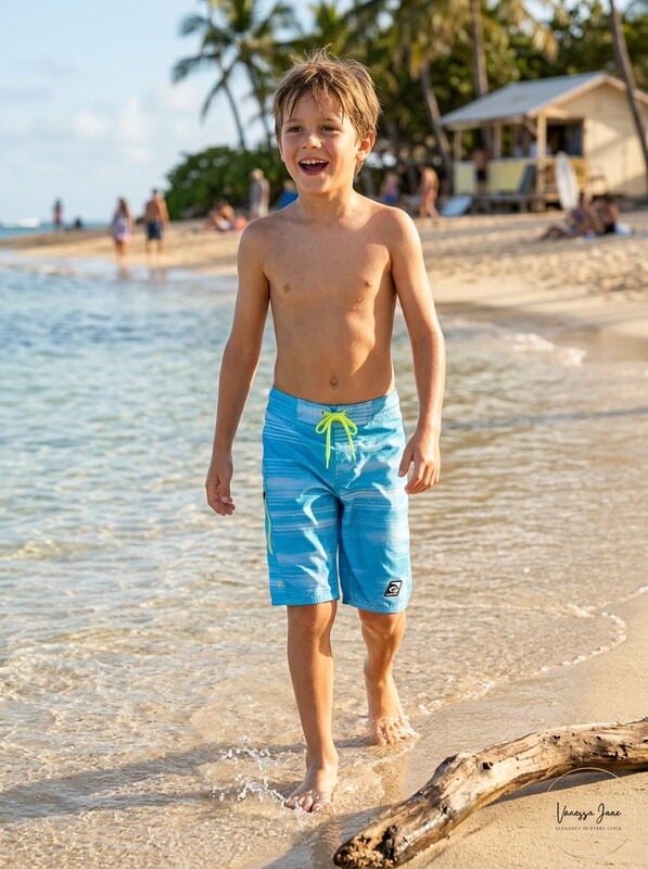 Laguna,Boys Speed Zone Striped Swim Trunks, Size 8