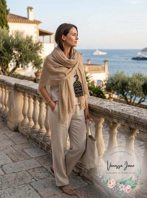 Collection Xiix Forever on Vacation Travel Bag and Scarf, Sandstone One Size