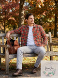 Rip Curl Dayton Long Sleeve Shirt (Red) Mens Clothing, Size Large