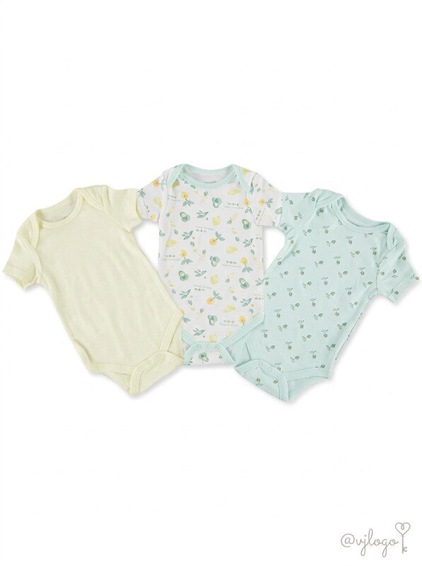 Kyle and Deena Baby Boys or Girls 3-PC. Cotton Bodysuits Set, 3/6 Months
