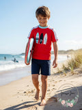 Laguna Little Boys Summer Stripe Swim Shirt, Size 7