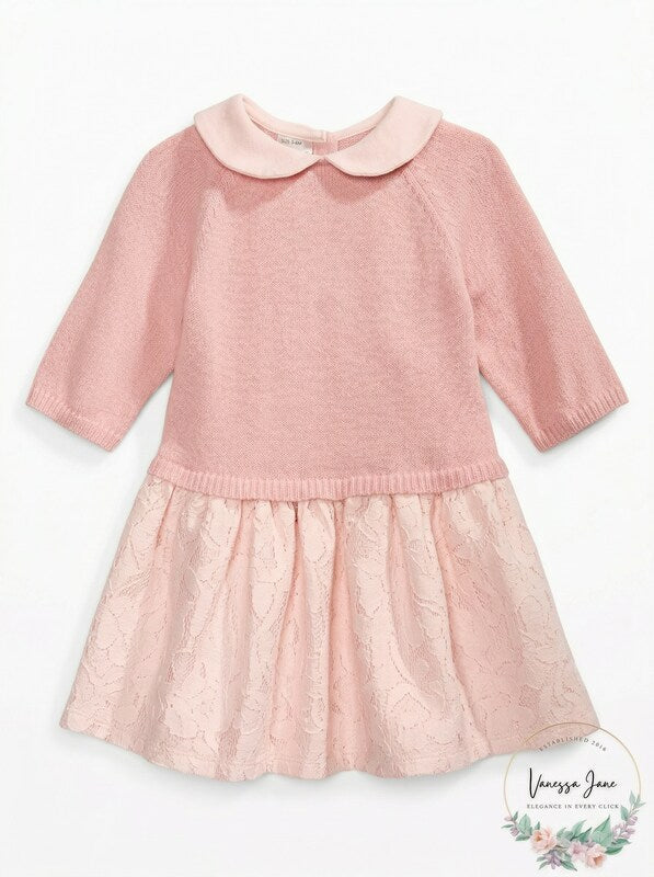 First Impressions Baby Girls Lace Sweater Dress, Size 3-6 Months