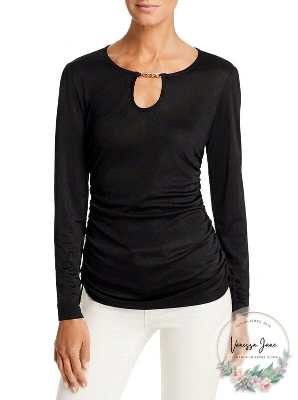 Single Thread Chain Keyhole Top, Size Small