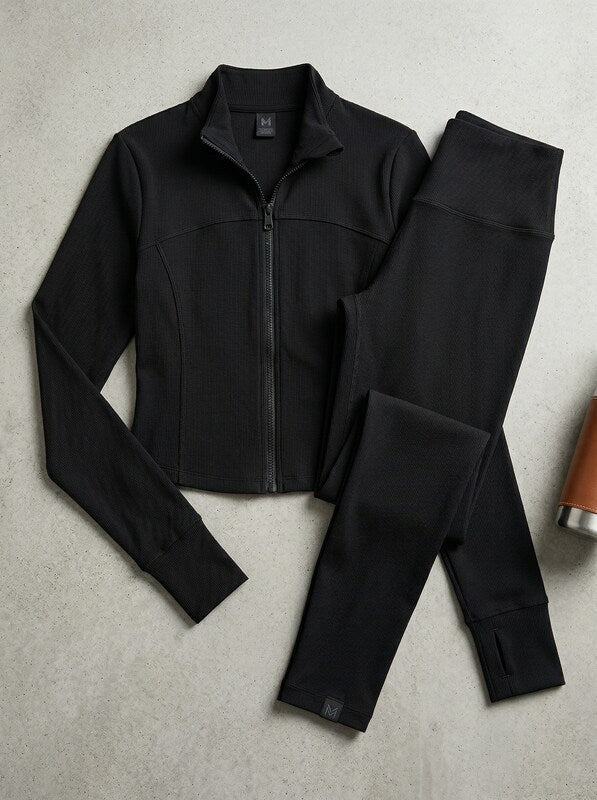 Lviefent Womens Lightweight Full Zip Running Jacket Slim Fit, Black, XL