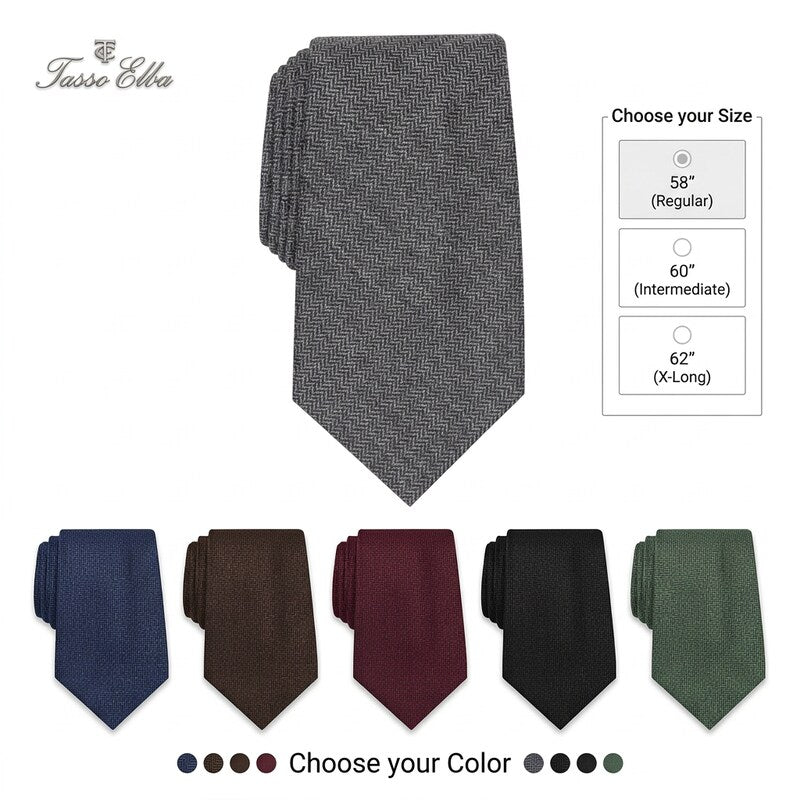 Tasso Elba Mens Classic Herringbone Tie