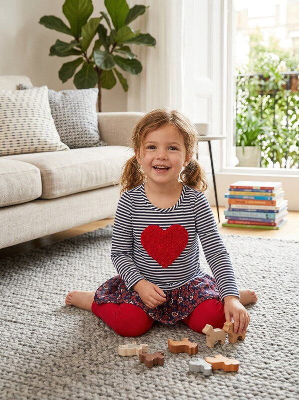 Kids Headquarters Little Girls  Rosette Heart Top, Size 6X