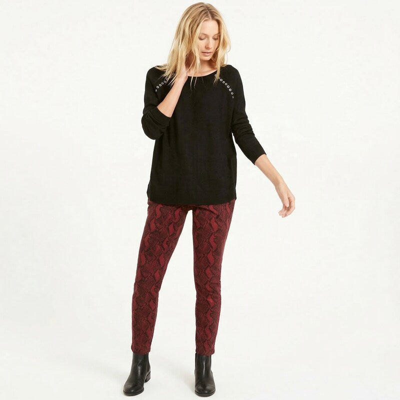 INC Peekaboo Grommet Sweater, Size Large