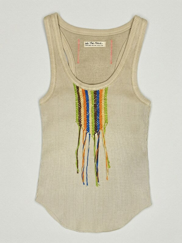 Free People Great Expectations Tank Top Sand, Size XS