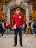 Gen2 Youth Boys Trainer 1/4 Zip Jacket, Nebraska, L/12/14