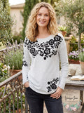 International Concepts Women's Embroidered Sweatshirt, Size Medium