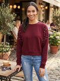 Freshman Juniors Imitation Pearl Sweatshirt, Size XS
