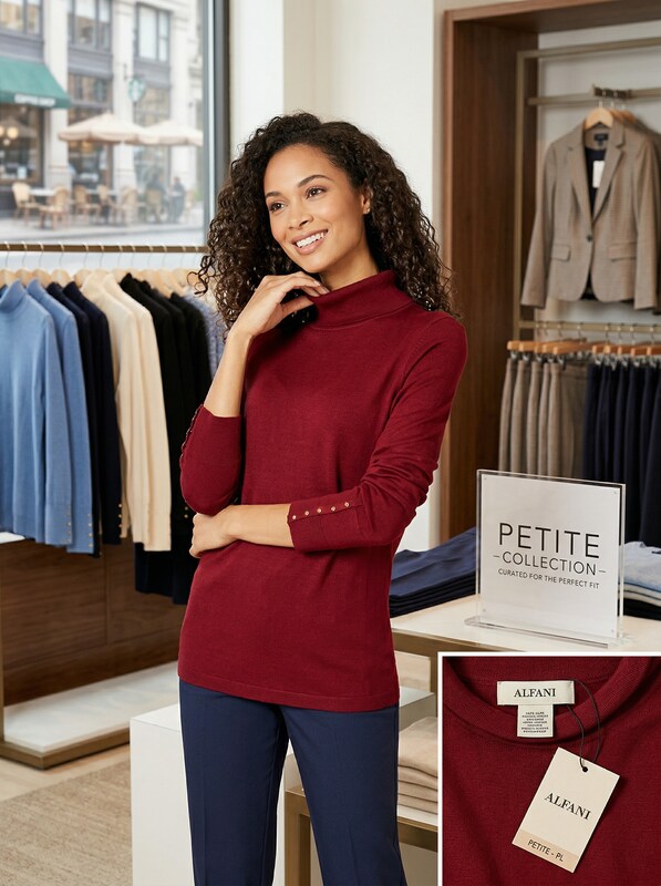 Alfani Petite Turtleneck Sweater, PL