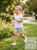 Ideology Little Girls  Rainbow Heart Shorts, Size 2T
