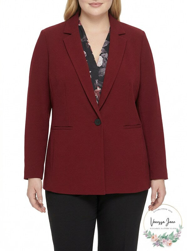 Nine West Plus Size One-Button Jacket, Size 18W