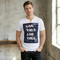 I-n-c Mens Live Fast Live Graphic T-Shirt - Small