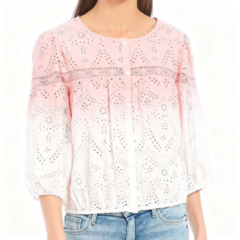 Sanctuary Sugar Eyelet Top, Size Medium