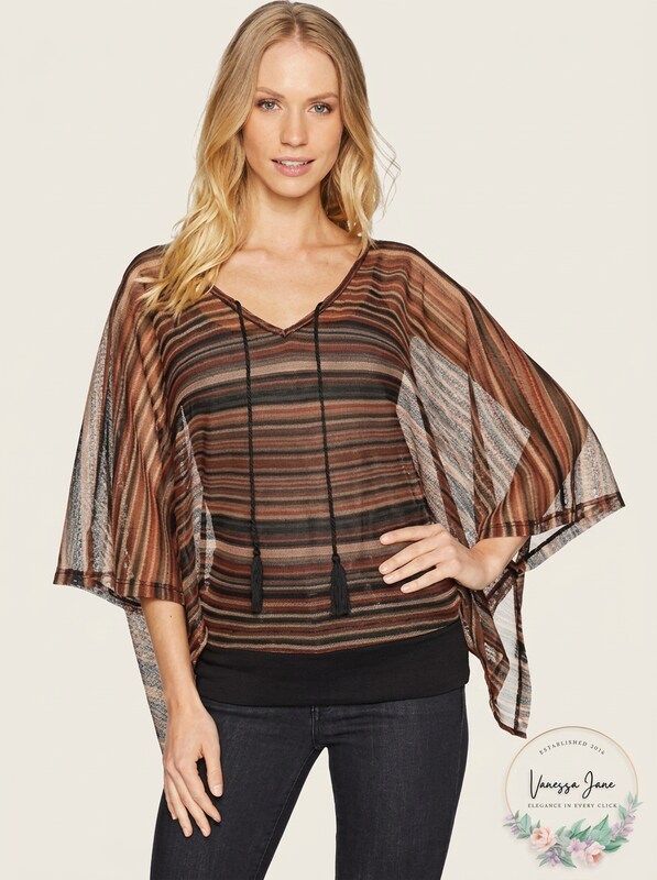 Sanctuary Womens Island Poncho Top Mesa Multi, Size  XL