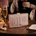Inc Ayda Sparkle Box Clutch - Pink/Gold