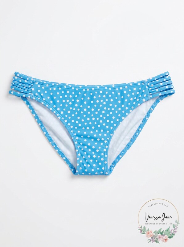 Jessica Simpson Printed Shirred Hipster Bottoms, Size Medium