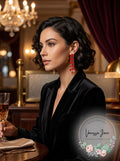 Thalia Sodi Gold-Tone Stone Triple-Row Linear Drop Earrings