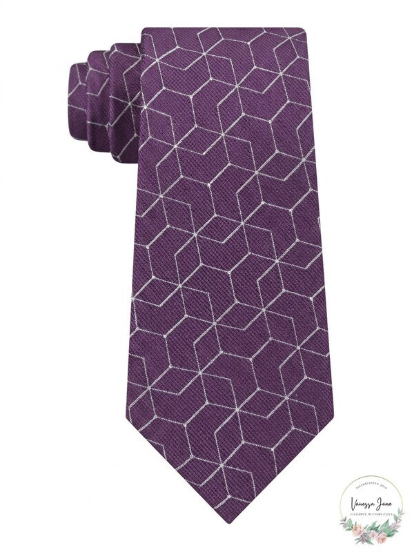 Calvin Klein Mens Constellation Slim Silk Tie
