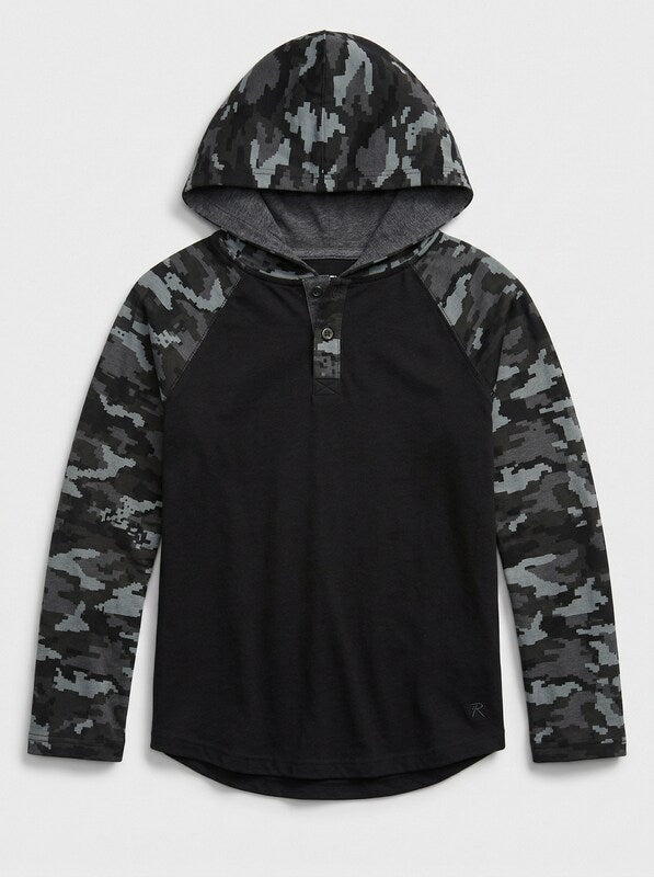 Epic Threads Little Boys Print Thermal Hoodie, Size Medium