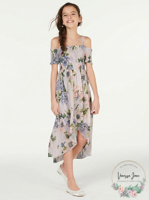 Rare Editions Big Girls Floral Maxi Dress, Size 10