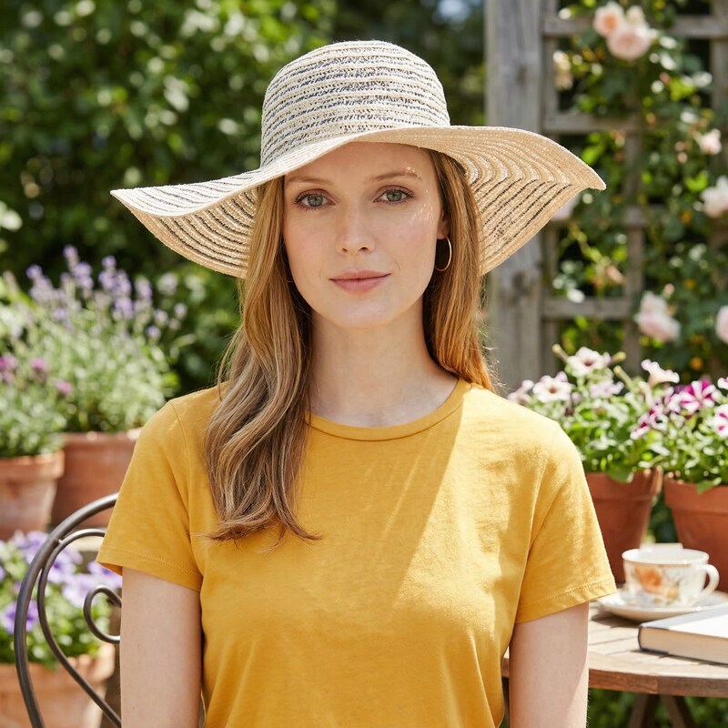 August Hat Company Metallic Floppy Sun Hat, UPF 50+ One Size