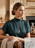 Charter Club Silver-Tone Chain Tassel Pendant Necklace