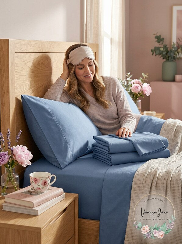 Aq Textiles Ultra Cool 700 Thread Count 4 PC. Sheet Set, King – Blue