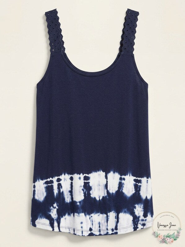 Layla Women's Printed Tank Pajama Top, Size Medium