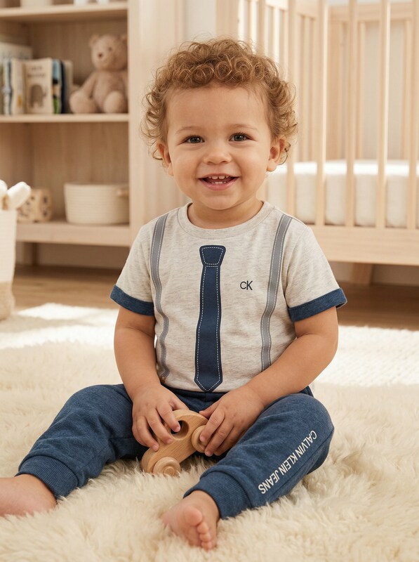 Calvin Klein Baby Boys 2-Pc. Suspend and Necktie, Size 24Months