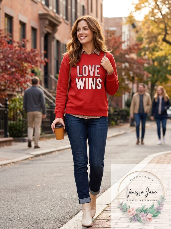Jenni Women's Tunic Love Wins Size Medium