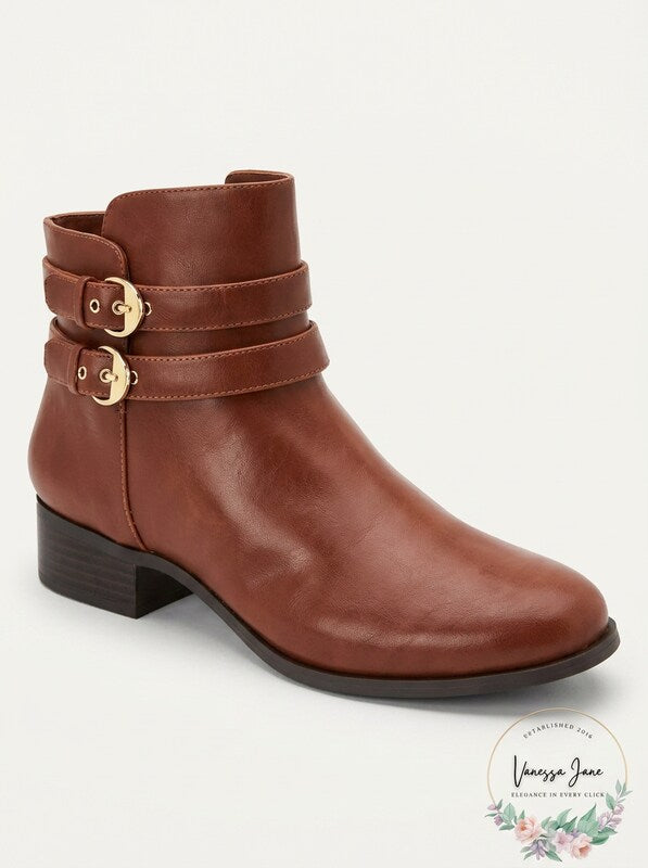 Charter Club Jaimee Booties, 8M/Cognac