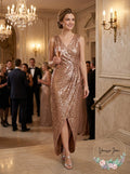 Calvin Klein Draped Sequined Gown, Size 4