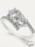 Charter Club Silver-Tone Cubic Zirconia 2-Stone Ring, Size 7